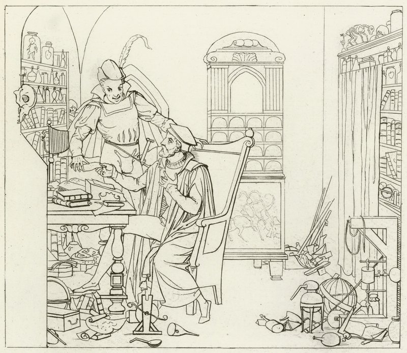 Illustration för Goethes Faust av Friedrich August Moritz Retzsch