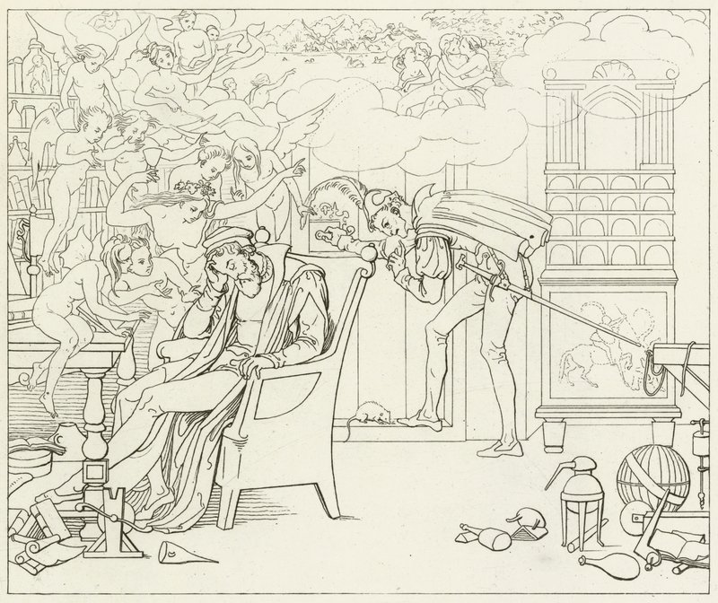 Illustration för Goethes Faust av Friedrich August Moritz Retzsch
