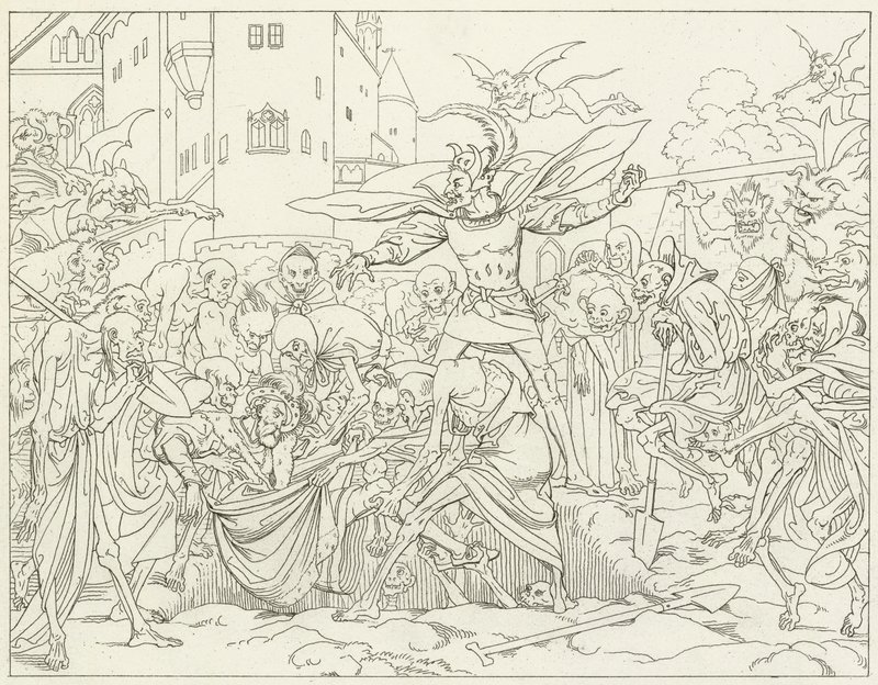 Illustration för Goethes Faust av Friedrich August Moritz Retzsch