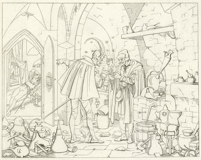 Illustration för Goethes Faust av Friedrich August Moritz Retzsch