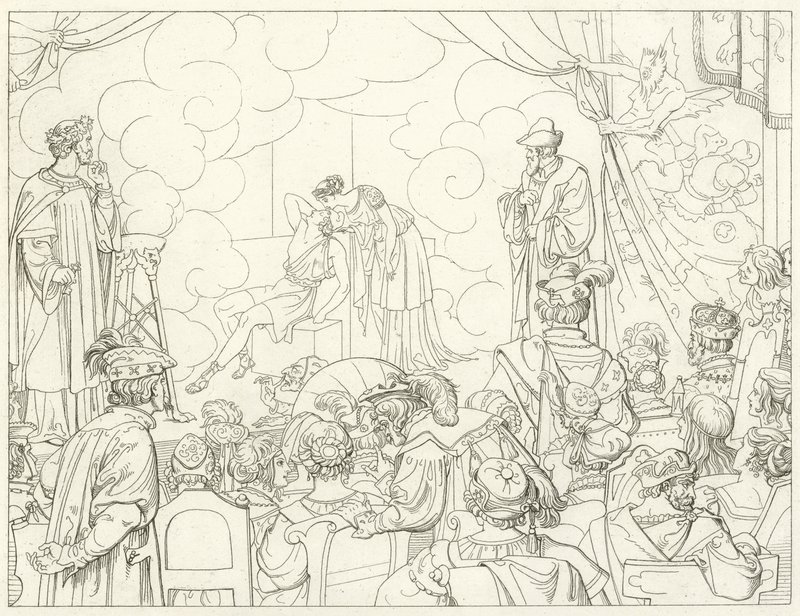 Illustration för Goethes Faust av Friedrich August Moritz Retzsch