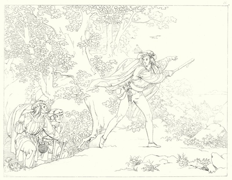 Illustration till Schillers Lied von der Glocke, eller Klockans sång (gravyr) av Friedrich August Moritz Retzsch