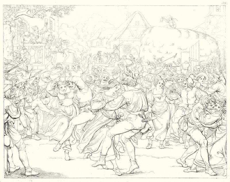 Illustration till Schillers Lied von der Glocke, eller Klockans sång (gravyr) av Friedrich August Moritz Retzsch