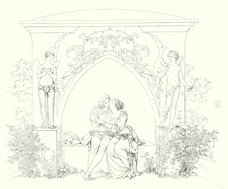 Illustration till Schillers Lied von der Glocke, eller Klockans sång (gravyr) av Friedrich August Moritz Retzsch