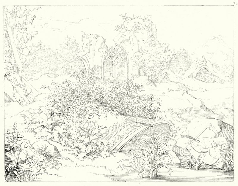Illustration till Schillers Lied von der Glocke, eller Klockans sång (gravyr) av Friedrich August Moritz Retzsch