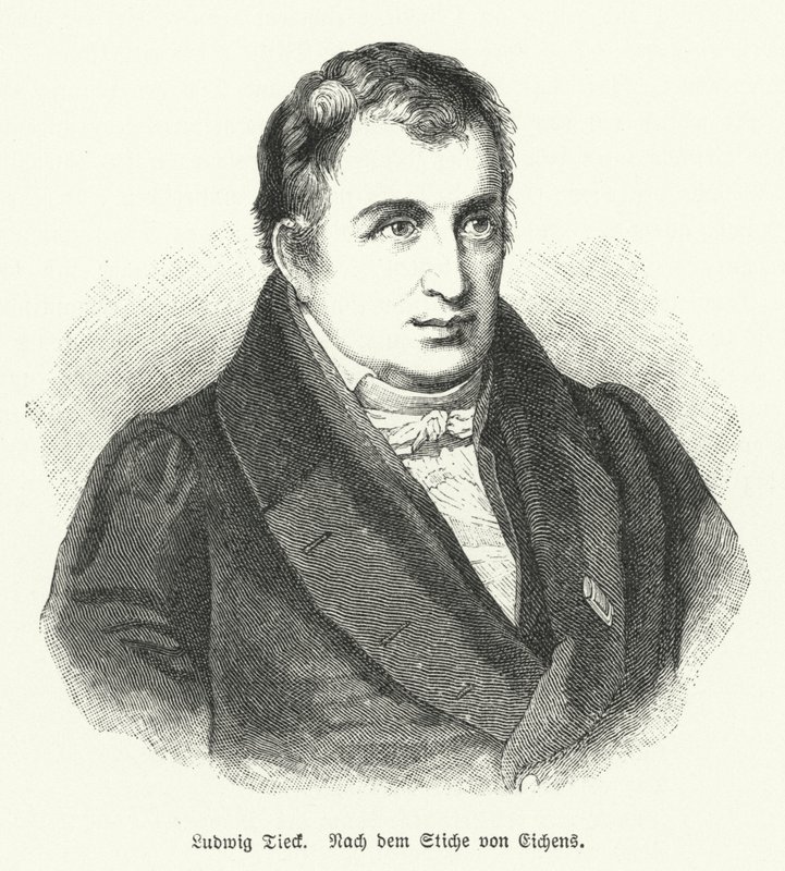 Ludwig Tieck, tysk poet och kritiker (litho) av Friedrich Eduard Eichens