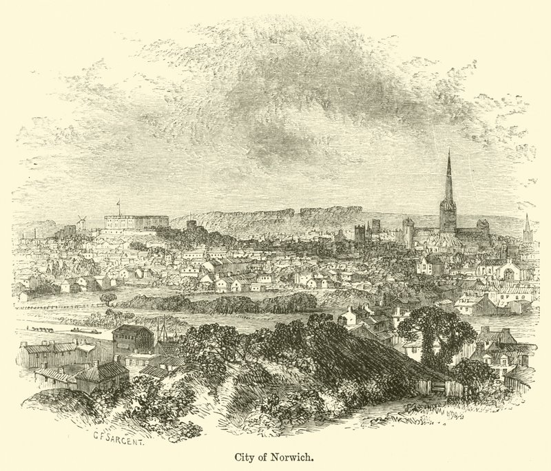 Staden Norwich av G. F. Sargent