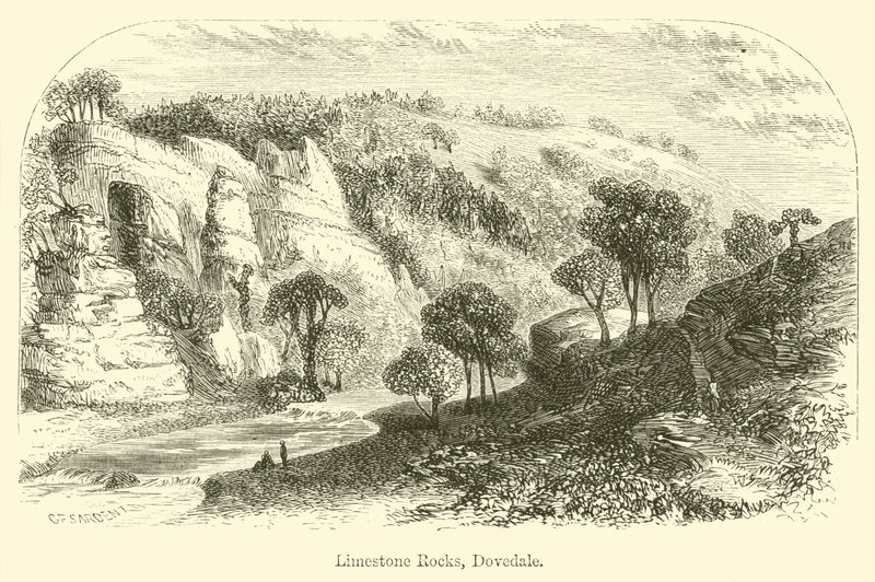 Kalkstensklippor, Dovedale av G. F. Sargent