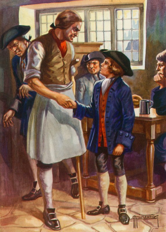 Illustration för Treasure Island av Robert Louis Stevenson (litho i färg) av G.P. Micklewright