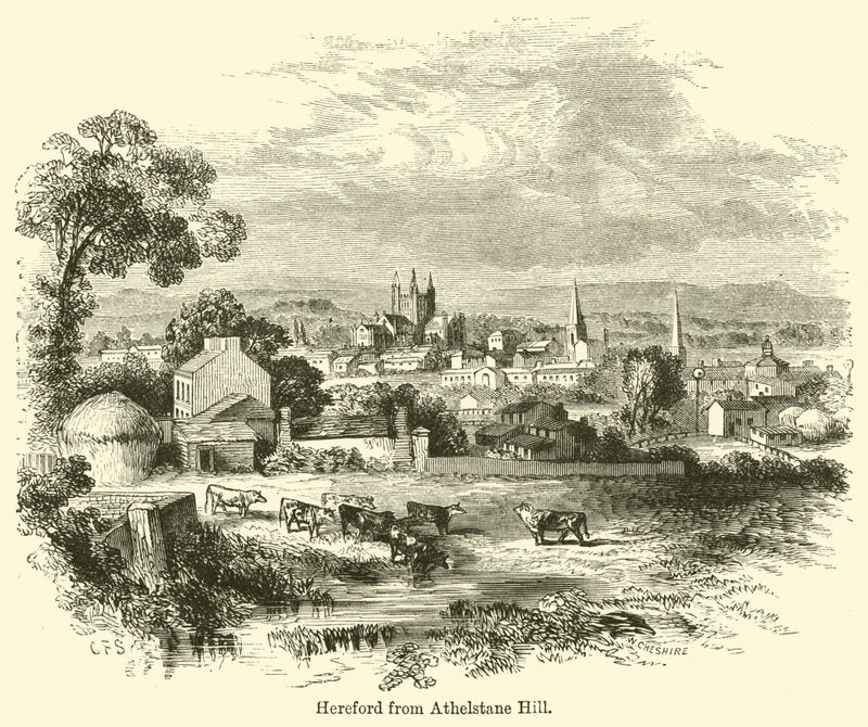 Hereford från Athelstane Hill av G. F. Sargent