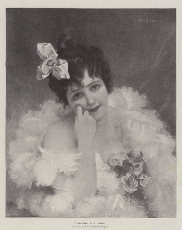 En brunett av Gabriel Joseph Marie Augustin Ferrier