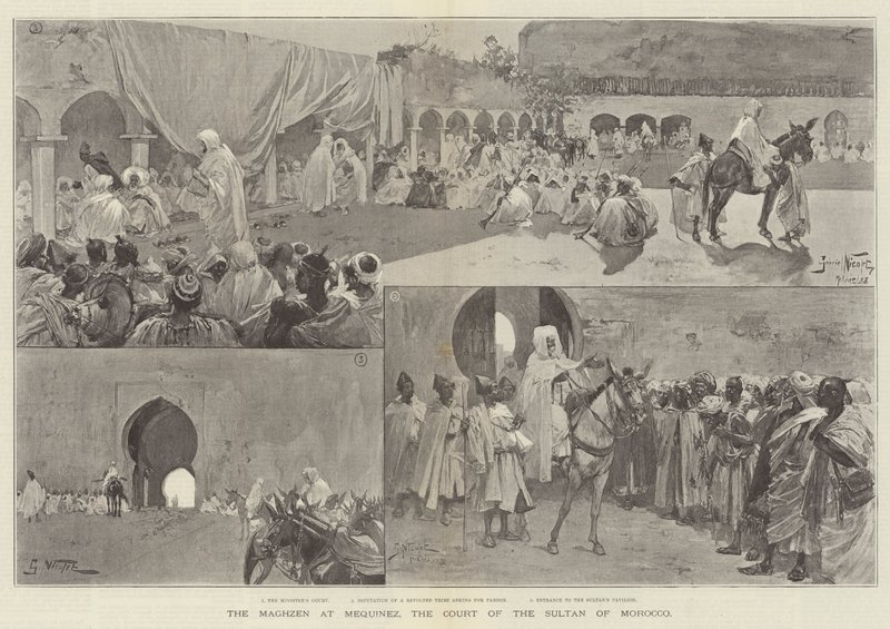 Maghzen i Mequinez, hovet för sultanen av Marocko av Gabriel Nicolet