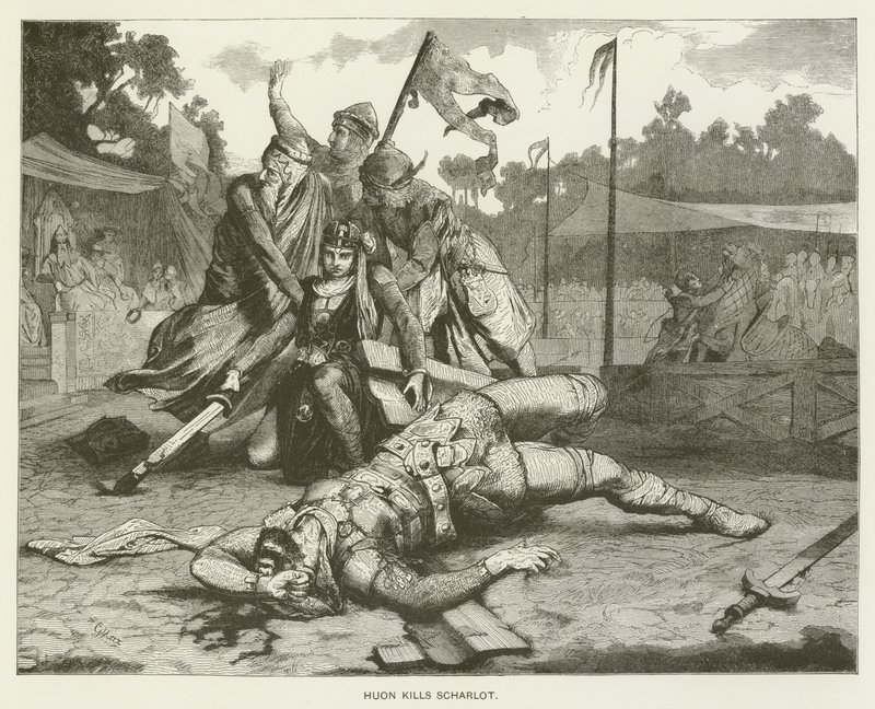 Huon dödar Scharlot av Gabriel Max