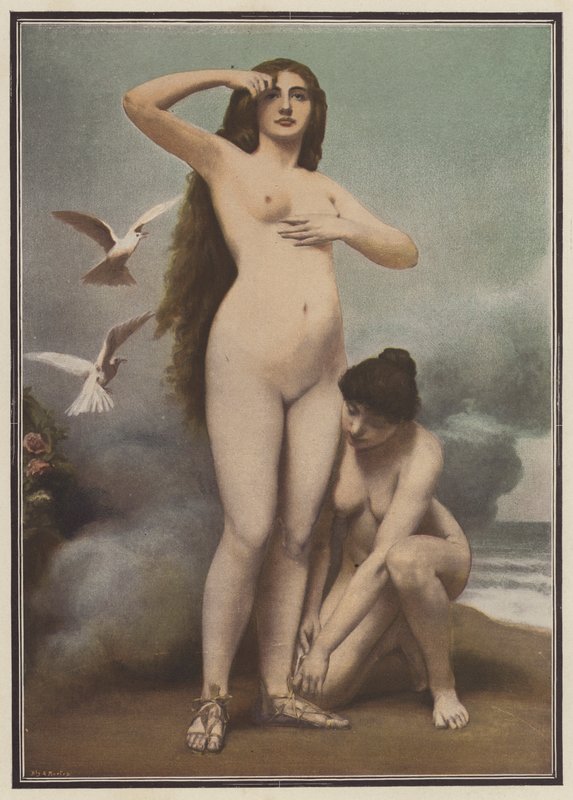 Venus (färg litho) av Gaston Casimir Saint Pierre