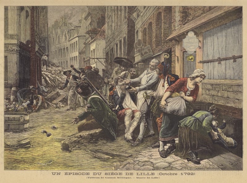Ett avsnitt från belägringen av Lille (oktober 1792) av Gaston Melingue