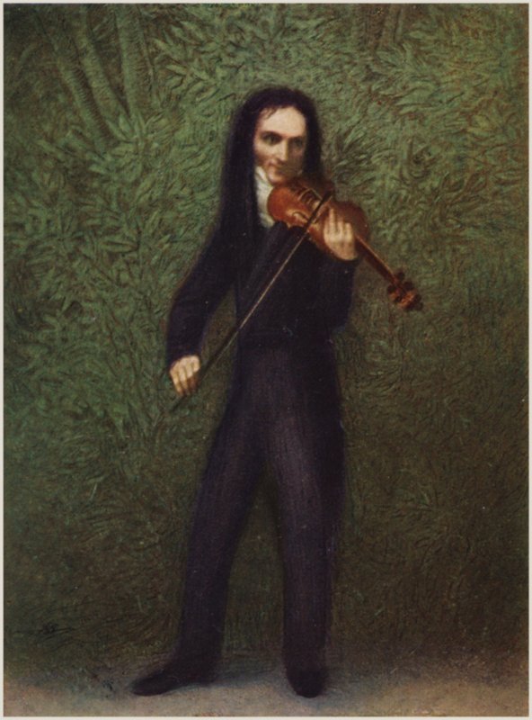 Porträtt av Niccolo Paganini av Georg Friedrich Kersting