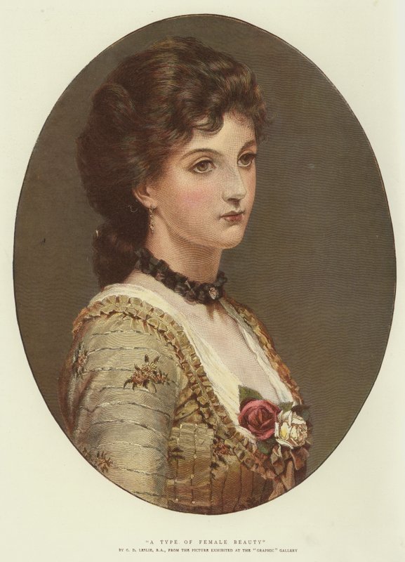 En typ av kvinnlig skönhet (chromolitho) av George Dunlop Leslie