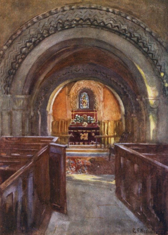 Interiör, Elkstone Church av George Franck Nicholls