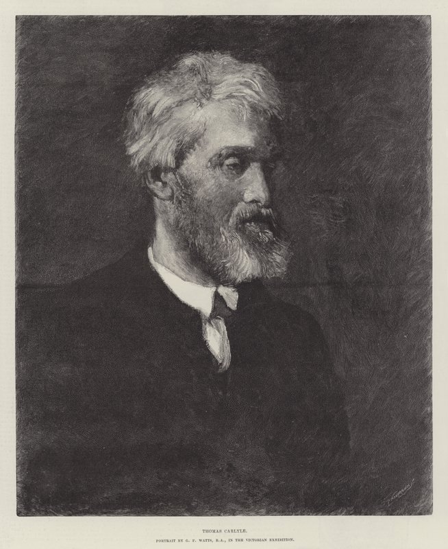 Thomas Carlyle gravyr av George Frederick Watts