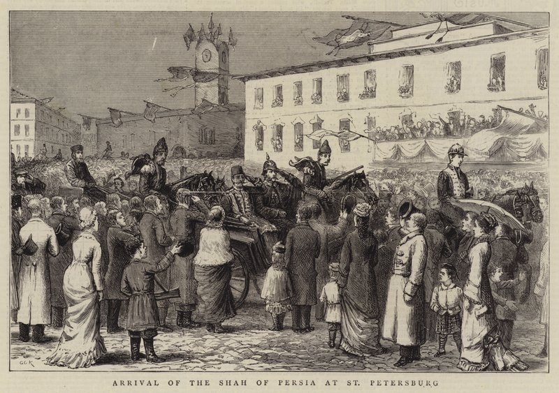 Shahen av Persiens ankomst till St Petersburg av George Goodwin Kilburne