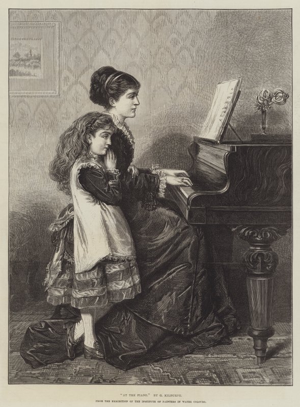 Vid pianot av George Goodwin Kilburne