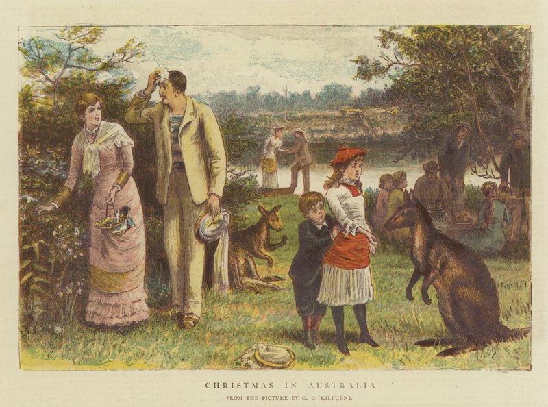 Jul i Australien (chromolitho) av George Goodwin Kilburne