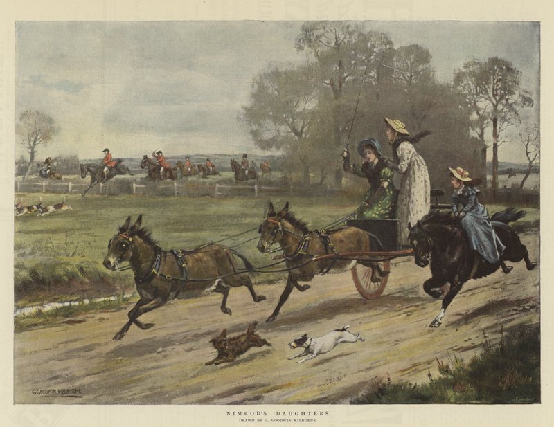 Nimrods döttrar (chromolitho) av George Goodwin Kilburne