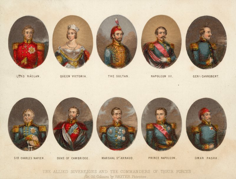 Allierade suveräner och militära befälhavare under Krimkriget av George (after) Baxter