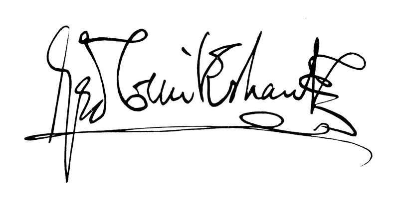 George Cruikshanks signatur (gravyr) av George (after) Cruikshank