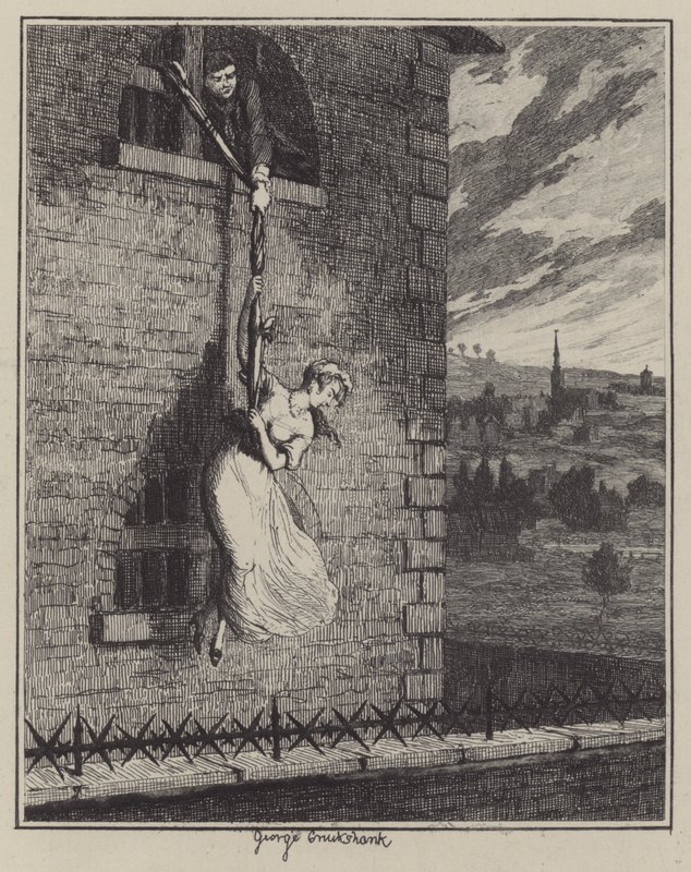 Illustration för Jack Sheppard (gravyr) av George (after) Cruikshank