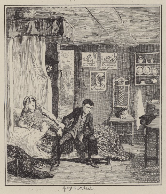 Illustration för Jack Sheppard (gravyr) av George (after) Cruikshank