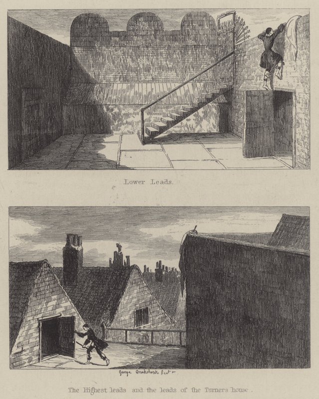 Illustration för Jack Sheppard (gravyr) av George (after) Cruikshank