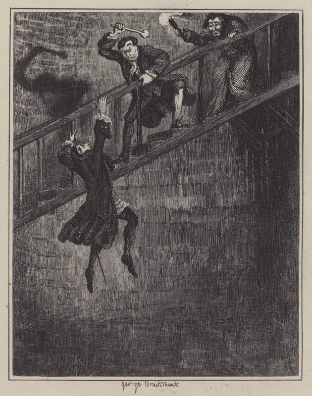 Illustration för Jack Sheppard (gravyr) av George (after) Cruikshank