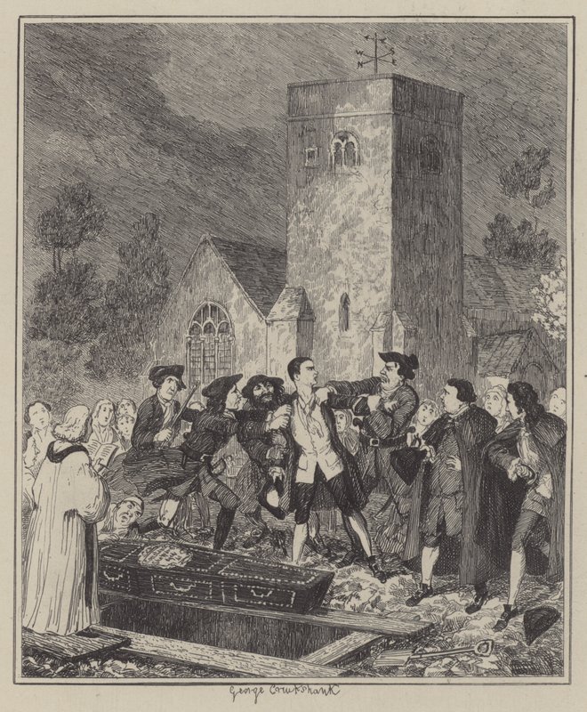 Illustration till Jack Sheppard (gravyr) av George (after) Cruikshank