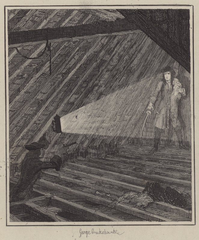 Illustration för Jack Sheppard (gravyr) av George (after) Cruikshank