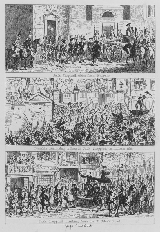 Illustration för Jack Sheppard (gravyr) av George (after) Cruikshank
