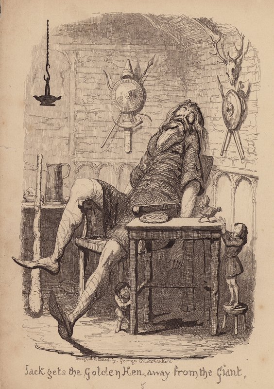 Jack och bönstjälken (gravyr) av George (after) Cruikshank