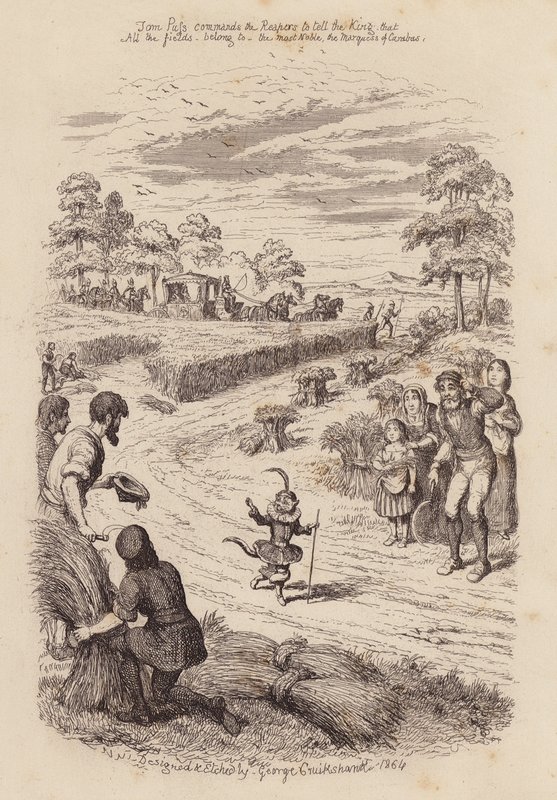 Mästerkatten i stövlar (gravyr) av George (after) Cruikshank