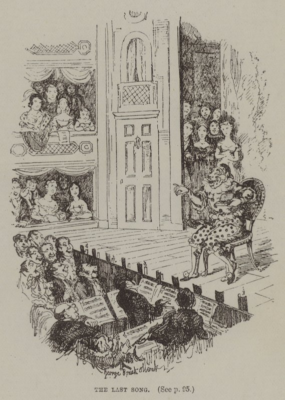 Den sista sången (gravyr) av George (after) Cruikshank