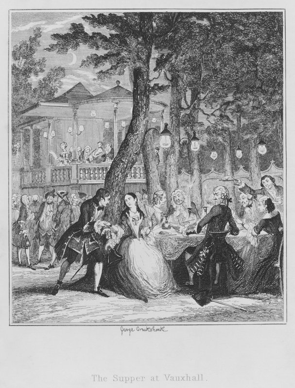 Nattvarden i Vauxhall (gravyr) av George (after) Cruikshank
