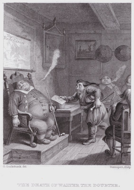 Walter The Doubters död (gravyr) av George (after) Cruikshank