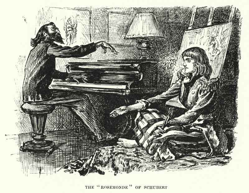 Illustration för Trilby av George du Maurier (gravyr) av George (after) Du Maurier