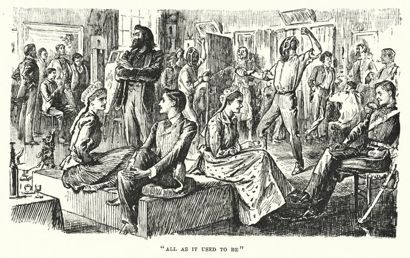 Illustration för Trilby av George du Maurier (gravyr) av George (after) Du Maurier