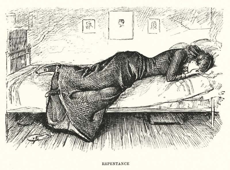 Illustration för Trilby av George du Maurier (gravyr) av George (after) Du Maurier
