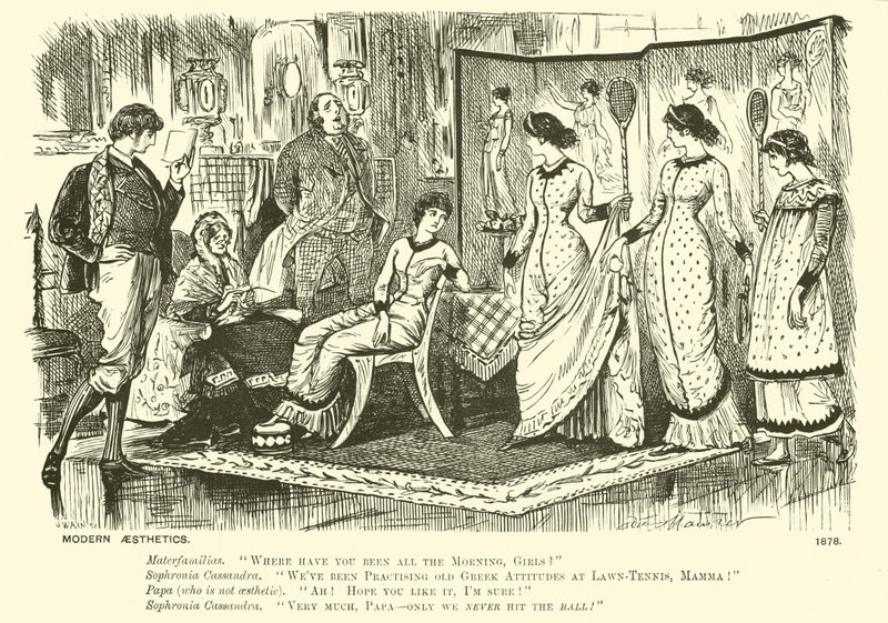 Modern estetik (gravyr) av George (after) Du Maurier