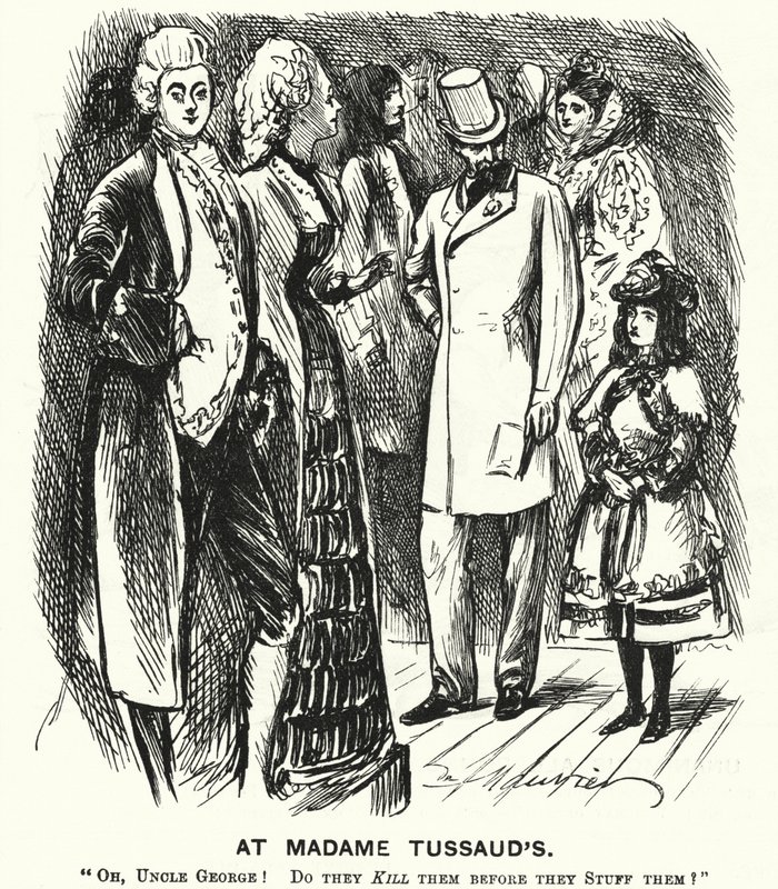 Punch tecknad: At Madame Tussaud