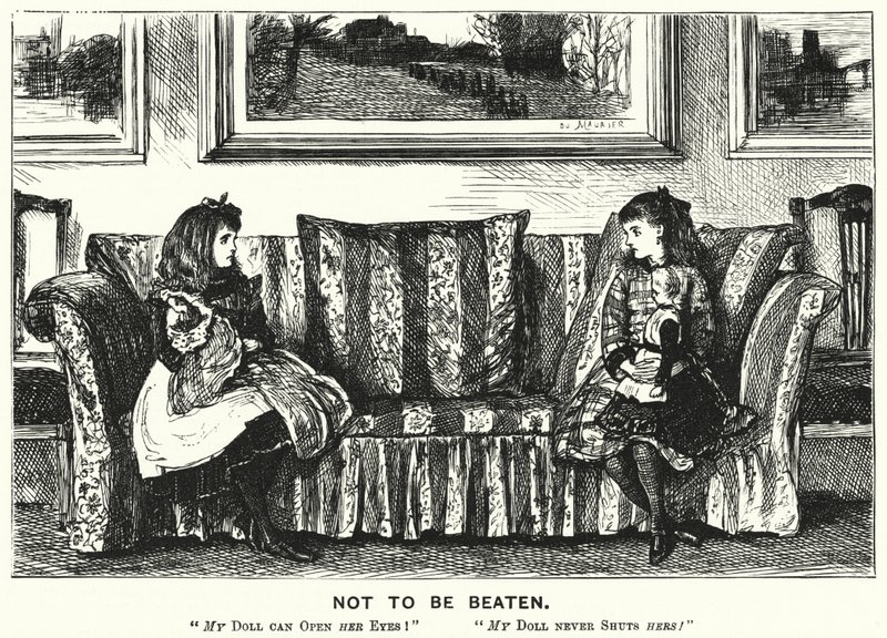 Punch tecknad: Not to Be Beaten (gravyr) av George (after) Du Maurier