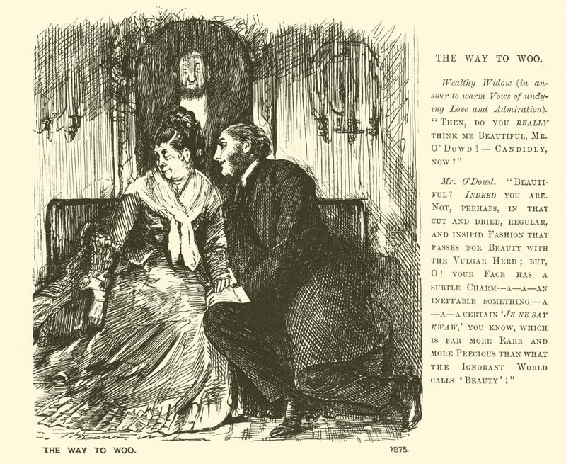 Sättet att uppvakta (gravyr) av George (after) Du Maurier