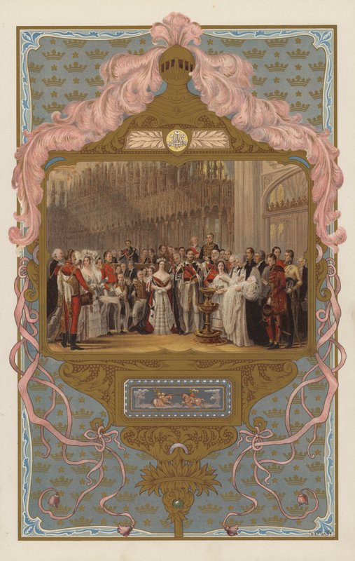 Dop av den blivande kung Edward VII (färg litho) av George (after) Hayter