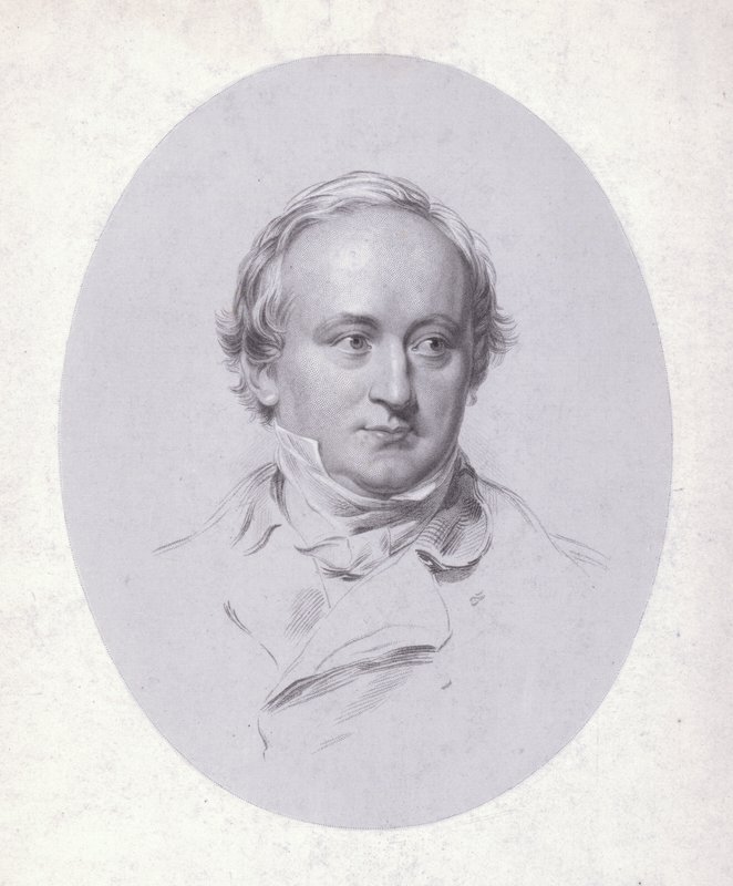Christian Karl Josias von Bunsen, tysk diplomat och forskare (gravyr) av George (after) Richmond